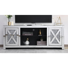 Elegant Decor 59 In. Crystal Mirrored Tv Stand MF9903